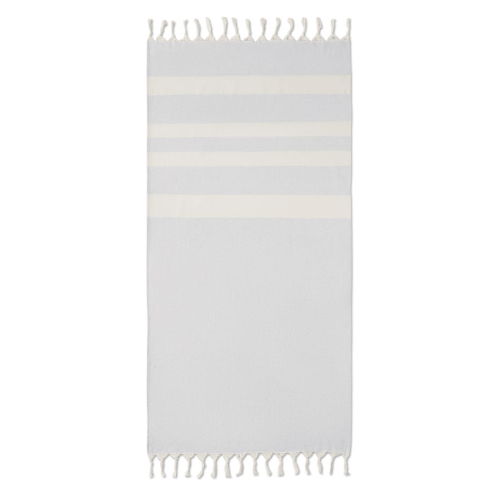 Agoura · Fouta en coton et polyester recyclés coloris Gris