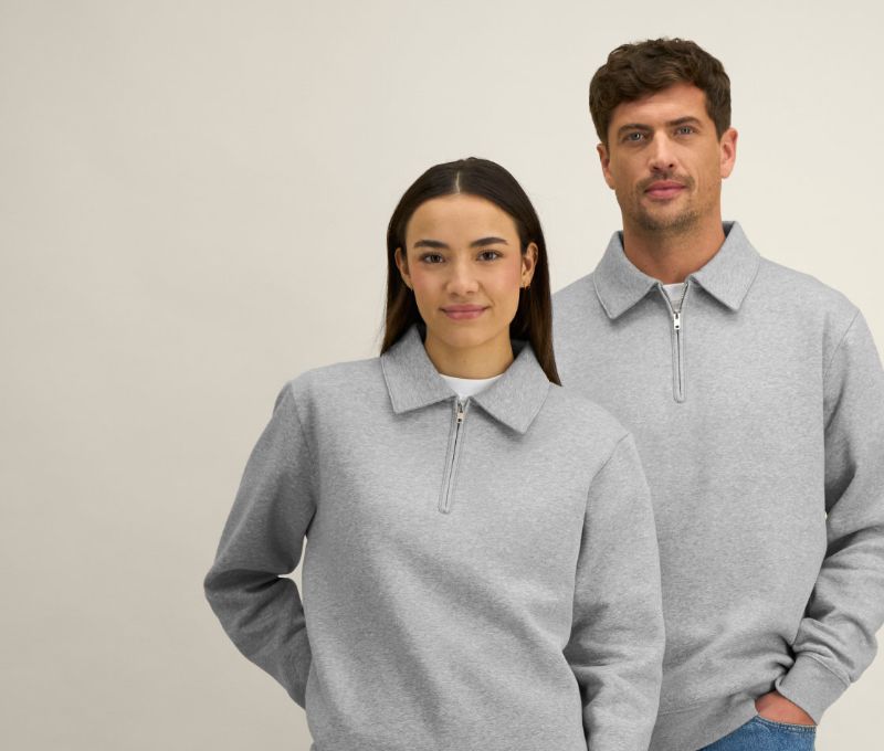 Proper · Sweatshirt polo unisexe zippé