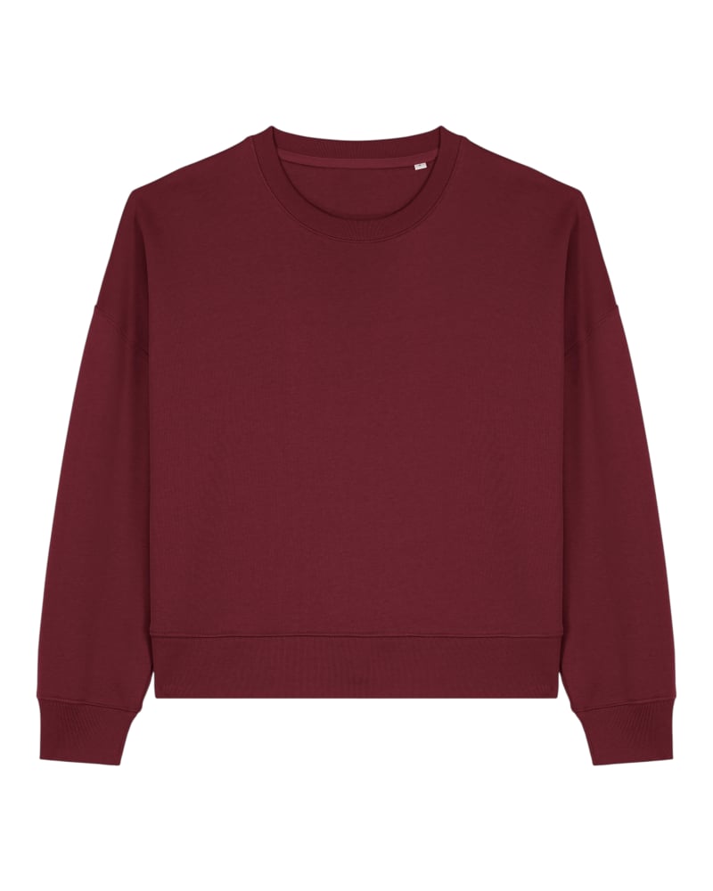 Stella Alma · Sweat‑shirt femme Iconic col rond coloris Burgundy