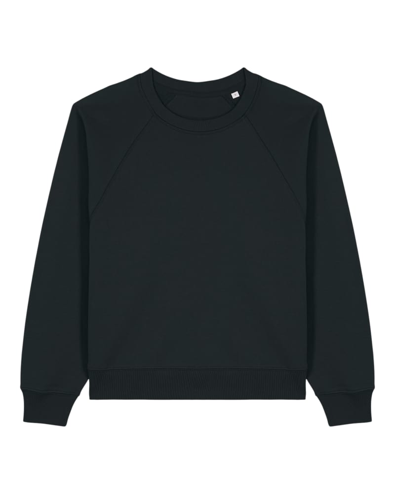 Stella Clara · Sweat‑shirt femme col rond manches raglan coloris Black
