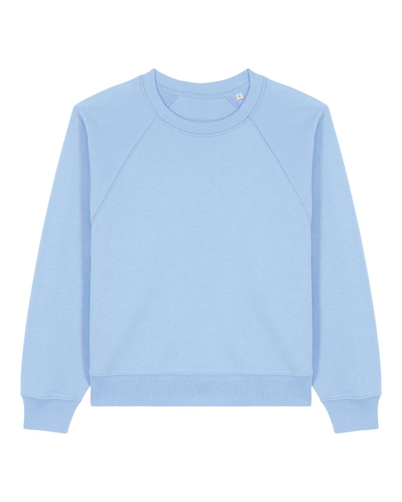 Stella Clara · Sweat‑shirt femme col rond manches raglan coloris Blue soul