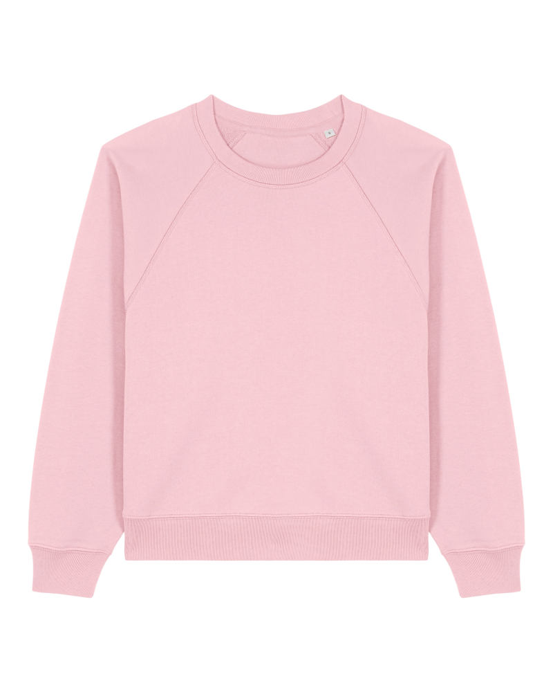 Stella Clara · Sweat‑shirt femme col rond manches raglan coloris Cotton Pink