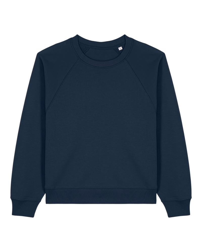 Stella Clara · Sweat‑shirt femme col rond manches raglan coloris French Navy