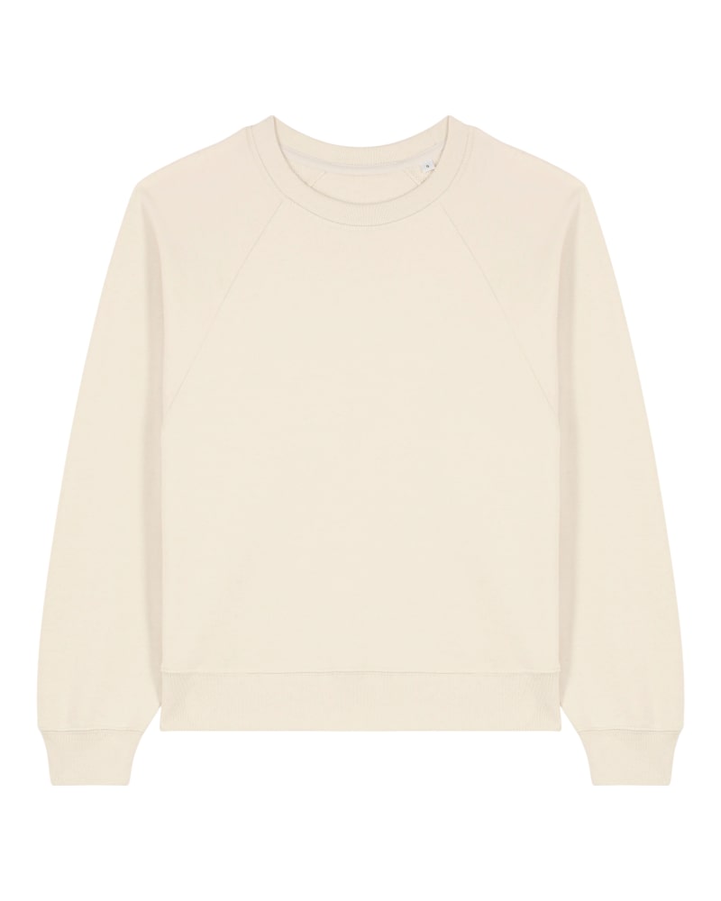 Stella Clara · Sweat‑shirt femme col rond manches raglan coloris Natural Raw