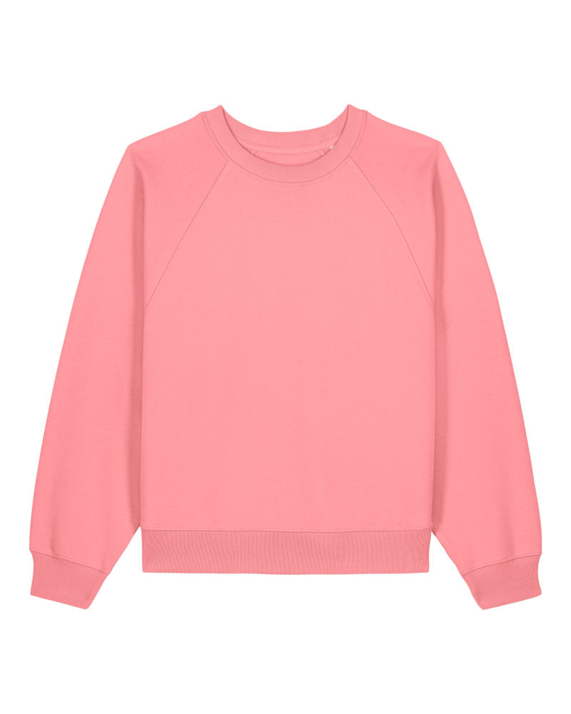 Stella Clara · Sweat‑shirt femme col rond manches raglan coloris Pink Joy