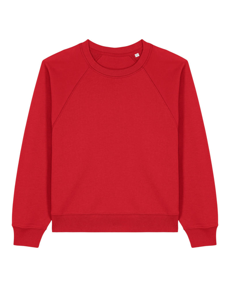Stella Clara · Sweat‑shirt femme col rond manches raglan coloris Red